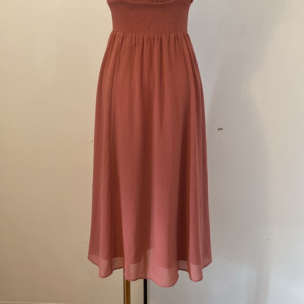 Aritzia Wilfred Genoa Smocked-waist Midi Dress Size Small - Picture 9 of 14